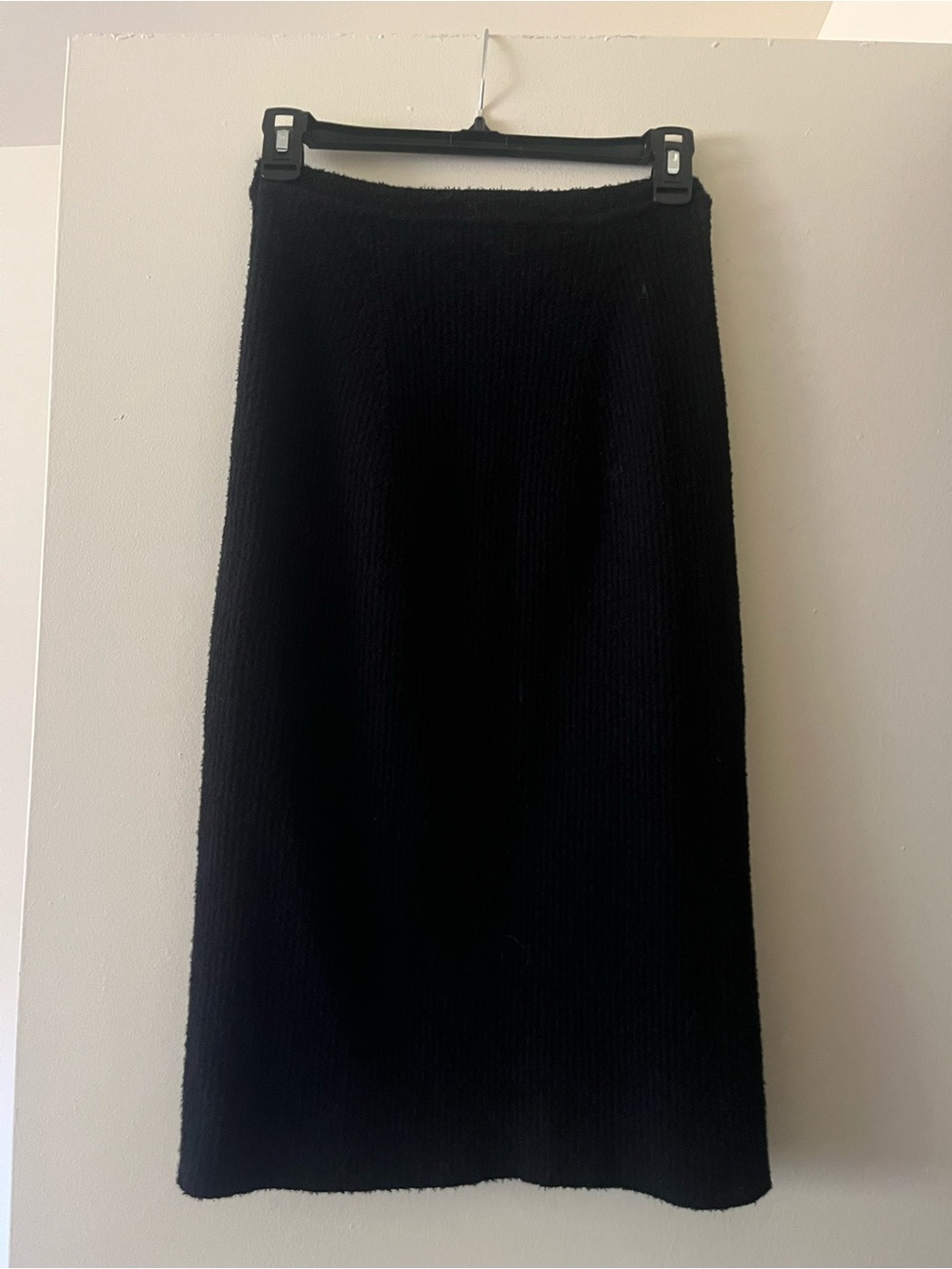 Wardrobe NYC black ribbed skirt